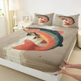 thumbnail image 3 of Feelyou Cartoon Pike Fish Bed Sheets, Hunting and Fishing King Sheets, Rustic Farmhouse Sheet Set, Breathable Home Decor, 4-Piece, 3 of 7