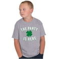 thumbnail image 3 of St Patricks Day The Party Is Here Crewneck T Shirts Boy Girl Teen Brisco Brands XS, 3 of 5