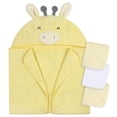 thumbnail image 1 of Gerber Baby 4 Piece Animal Character Hooded Towel and Washcloth Set, Yellow Giraffe, One Size, 1 of 3