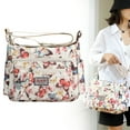thumbnail image 2 of Gnwei Crossbody Bags for Women Casual Handbags & Shoulder Bags Nylon Tote Bag Lightweight Waterproof Messenger Bag Anti Theft Bag, Floral Multi-Pocket Design, 2 of 9