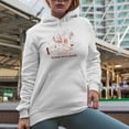 thumbnail image 2 of Wherever Life Plants You, Bloom with Grace Quote with Boho Art Merch Gift, White Hooded Sweatshirt or Hoodie, Small, 2 of 5