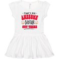 thumbnail image 3 of Inktastic That's My Awesome Brother out There with Baseballs Girls Toddler Dress, 3 of 5