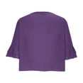 thumbnail image 5 of SHTXOZHI Women's Chiffon Cardigans Ruffle Short Sleeve Open Front Cardigan Summer Casual Jackets, 5 of 6