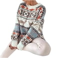 thumbnail image 2 of WJHWSX Womens Sweaters,Fall Sweaters for Women,Crew NeCk,Insulated,Solid,Acrylic,Beige,M(US:6), 2 of 8