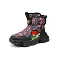 thumbnail image 2 of Waterproof Boys Snow Boots Hook and Loop Faux Fur Lined Anti-Slip Winter Warm Booties, 2 of 9