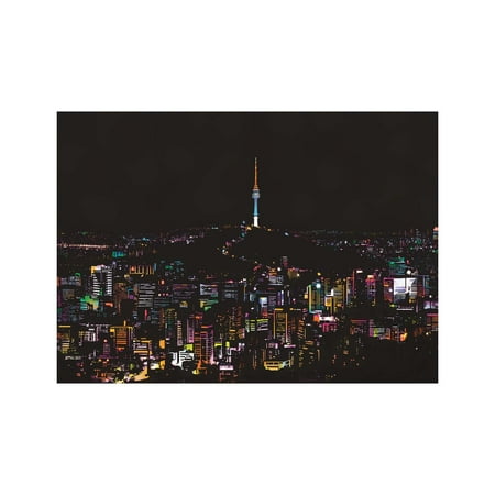 

EUDIDV Home Decor Clearance DIY Scratching Of Adult City Night Scenery Home Decor Items