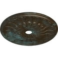 thumbnail image 3 of 31 5/8"OD x 3 5/8"ID x 1 7/8"P Gorleen Ceiling Medallion (Fits Canopies up to 3 5/8"), Hand-Painted Bronze Blue Patina, 3 of 7