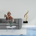 thumbnail image 2 of Adorno De Caballero Acrílico, Centro De Mesa, Regalo Impermeable, Decoración De Escritorio Con Base Y Escultura De Nota Musical, Figura Musical De Resina, Adorno Creativo De Mesa Para El, 2 of 8