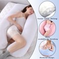 thumbnail image 3 of Almohada para embarazadas, almohada en forma de U desmontable y lavable, cojín grande, almohada de cintura, 3 of 5