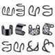 thumbnail image 1 of Fiudx Juego de Aretes Punk, Aros Hechos a Mano, Sin Perforar, Talla Ajustable, Estilo Único, Ideal para Fiestas, Bodas, Uso Diario, Dorado, Plateado y Negro, Regalo para Hombre y Mujer., 1 of 3