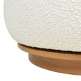 thumbnail image 2 of Miekor Furniture Fuji 360 Swivel Low Barrel Back Accent Chair, Ivory White Boucle 63815, 2 of 11