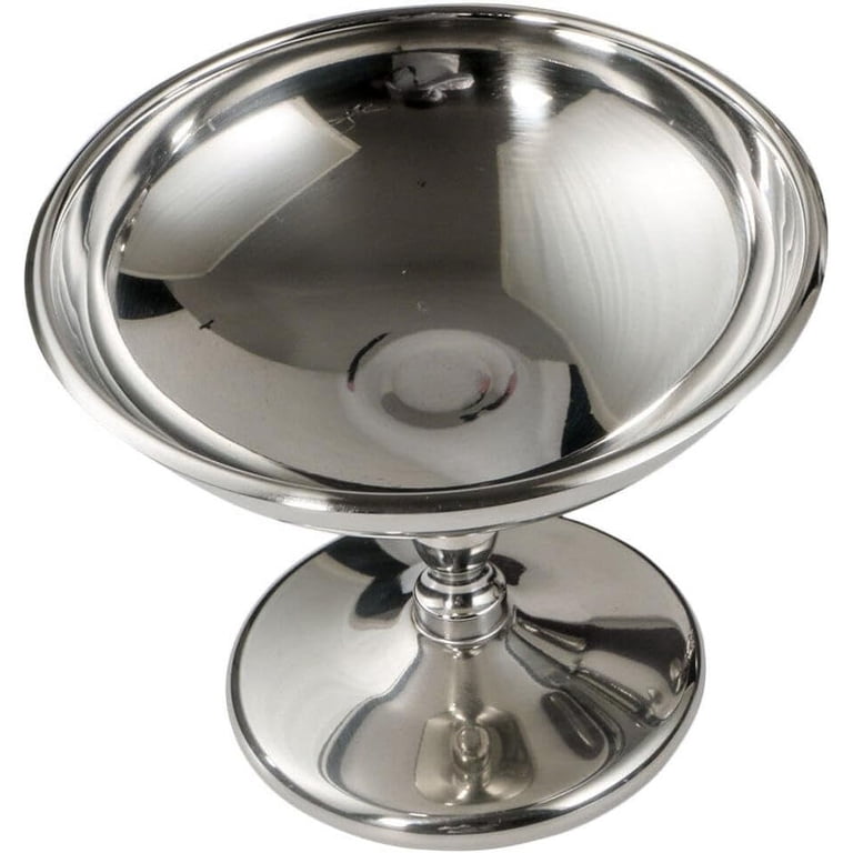 Angoily 2PCS Stainless Steel Dessert Cups - Mini Footed Bowls For Ice Cream, Sundaes, Nuts (6 Oz)