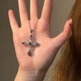 thumbnail image 3 of European And American Fashion French Zircon Cross Pendant Necklace Light Luxury Simple Personality Necklace For Women Jewelry, 3 of 9