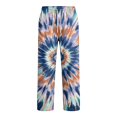 thumbnail image 6 of Iaqnaocc Mens Pants Baggy Wide Leg Lounge Big And Tall Tie Dye SweatPants Drawstring Waist Jogging Pant with Pockets Dark Blue S, 6 of 7