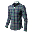 thumbnail image 1 of Camisa De Casual A Cuadros Slim Fit Manga Larga Para Hombre, 1 of 8