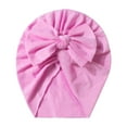 thumbnail image 4 of Splozh Baby Turban Hats Newborn Stretchy Soft Knot Headbands with Hair Bows Head Hair Accessories for Newborn Baby Girls Infant,Pink,0-2 Years, 4 of 4