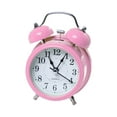 thumbnail image 2 of Reloj despertador con alarma fuerte, esfera luminosa retro, retroiluminación que no hace , reloj analógico para adolescentes y niños que duermen Rosa, 2 of 8