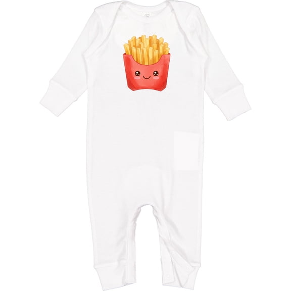 Inktastic Happy Kawaii French Fries Baby Romper Coveralls