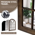 Costway Vintage Cathedral Mirror Hanging Mounted Mirror Metal Frame for ...