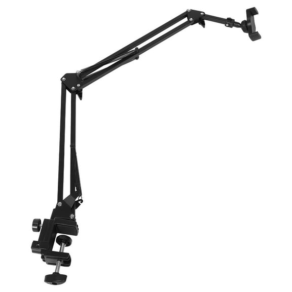 WORGEOUS Phone Holder Foldable Cell Phone Stand Metal Phone Stand Flexible Arm Clamp Cell Phone Rack Clip On Phone Holder For Desk