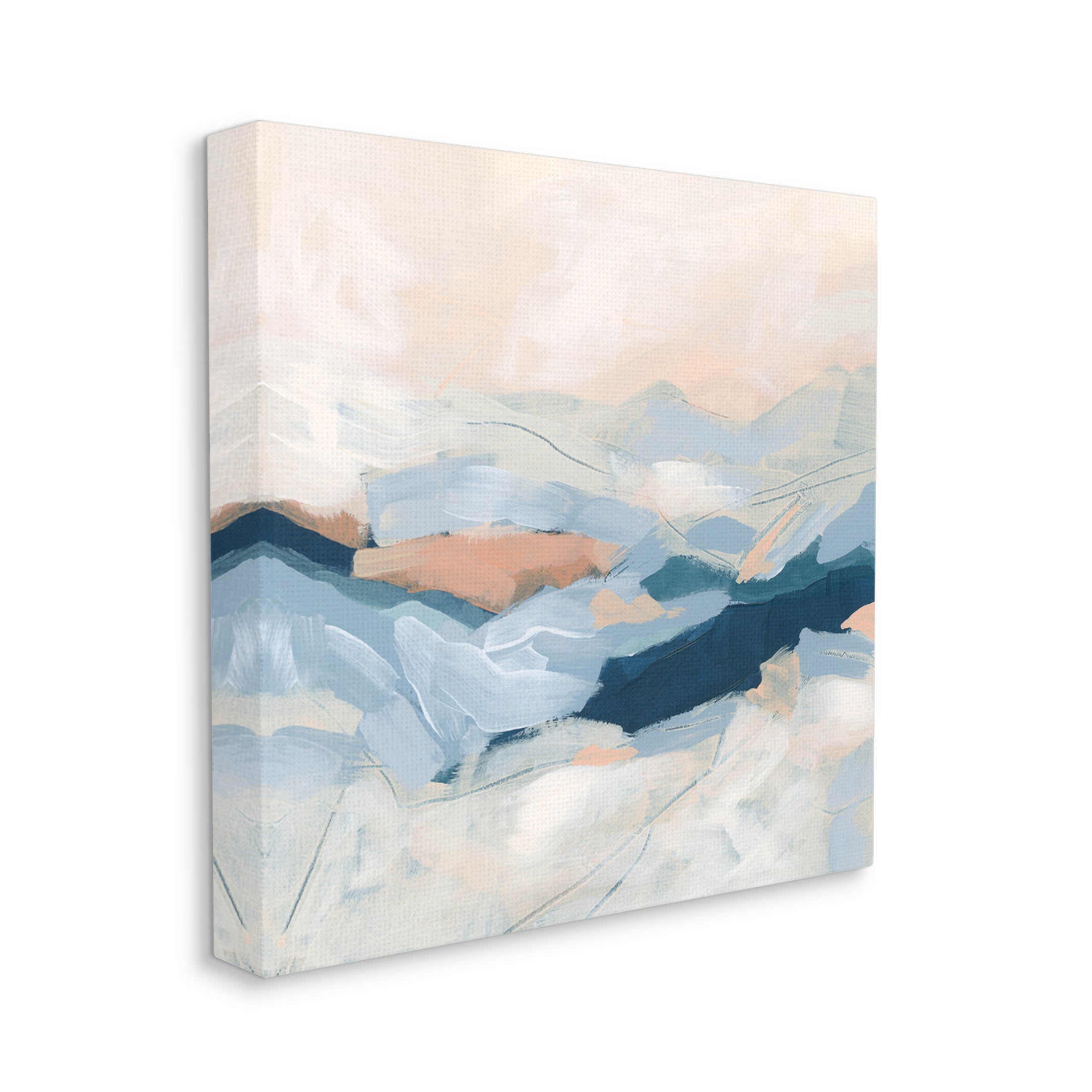 Stupell Industries Abstract Mountain Sunset Scene Painting Gallery Wrapped Canvas Print Wall Art, Design by June Erica Vess