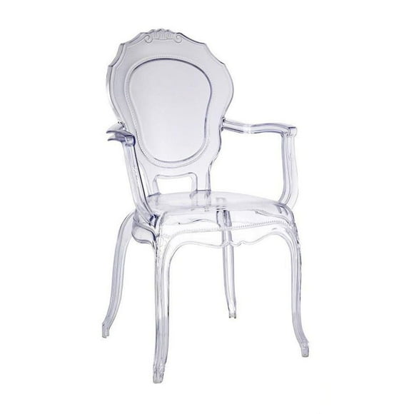 Plata Import Princess Plastic Clear Arm Chair