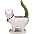 thumbnail image 1 of QYCX Plant Pot, Mini Ceramic Succulent Plant Pots with Drainage Tray, Cat Shaped Succulent Planter Pot Small Ceramic, 1 of 4