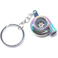 thumbnail image 1 of LAICAIW Turbo Keychain Metal Spinning Turbocharger Automotive Mini Car Part Keychain Key Ring, Neochrome Turbo, Small, 1 of 4
