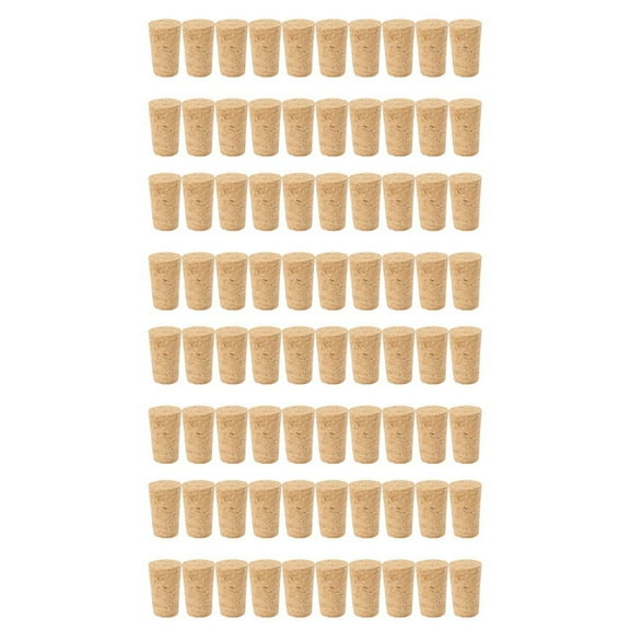 80Pcs/Lot Natural Wood Corks Wine Stopper Wood Bottle Stopper Cone Type Wine Bottle Corks Plug Sealing Cap Beer Corks,80 * Wine Stoppers,wooden color