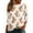 Beige#2, variant on Womens Easter Day 3/4 Length Sleeve Shirts Cute Rabbit Crewneck Graphic Tees Casual Loose Tunic Tops