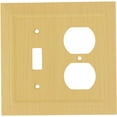 thumbnail image 2 of Pack of 2 Wall Plate Outlet Switch Covers by SleekLighting | Decorative Unfinished Look | Variety of Styles: Decorator/Duplex/Toggle / & Combo | Size: 2 Gang Combo Toggle and Receptacle, 2 of 2