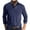 Dark Blue, variant on YYDGH Men's Polo Shirts Classic Button Basic Casual Long Sleeve Shirt Solid Color Loose Fit Pullover Tees Stylish Tops