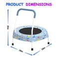 thumbnail image 4 of Mersco 28inch Toddlers Trampoline with Handle, Indoor Kids Mini Trampoline, Small Rebounder Trampoline for Indoor and Outdoor Use, Print, 4 of 8