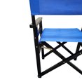 thumbnail image 6 of Tcbosik Set of 2 Tall Directors Chairs, Folding Wood Makeup Chair with Black Frame for Makeup Artist and Clients, Blue Canvas, 6 of 10