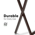 thumbnail image 4 of PJ Wood Folding TV Tray Tables with Storage Rack, Espresso, 5 Piece Set, 4 of 10