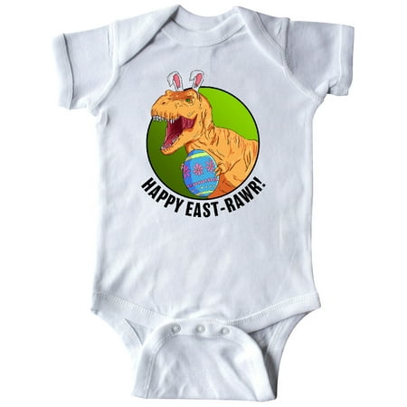 

Inktastic Happy East Rawr with Tyrannosaurus in Bunny Ears Gift Baby Boy or Baby Girl Bodysuit