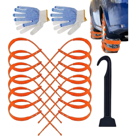 Snow Chains, Non-Slip Reusable Traction for Car Winter Tires