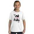 thumbnail image 4 of Smile its Friday Weekend Vibes Happy Girls Kids T Shirt Tees Teen Brisco Brands L, 4 of 6