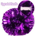 thumbnail image 2 of LAICAIW 2 Pcs Pompons Violets Cheerleading avec Poignée Baton pour Filles Esprit d'Équipe Sports Danse Cheering, 2 of 6