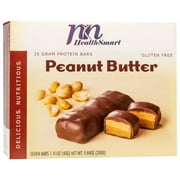 HealthSmart - High Protein Diet Bar - Peanut Butter - 15g Protein - Low Calorie - Gluten Free - 7/Box