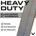 thumbnail image 5 of VULCAN Wire Hook Ratchet Strap and Stake Pocket D Ring Kit - 2 inch x 15 foot - Silver Series, 5 of 8