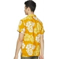 thumbnail image 2 of Stylore Hawaiian Shirt for Men Short-Sleeve Button-Down Shadow Hibiscus Yellow White 6XL, 2 of 6
