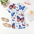 thumbnail image 4 of Grblisyd Girls 4th of July Dress Kids USA Star Striped Dresses American Flag A-line Dress Independence Day Crew Neck Short Sleeve Patriotic Outfit 7-8y, 4 of 6