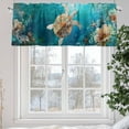 thumbnail image 5 of Ocean Turtle Valances for Windows, 54 x 18in, Marine Life Retro Starfish Coral Abstract Rod Pocket Kitchen Valance Curtain Light Filtering Window Treatments for Living Room Bedroom, 1 Panel, 5 of 7