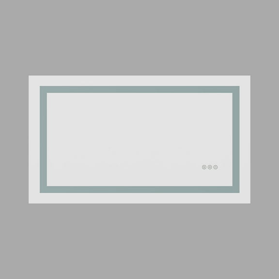 40x24 inch LED Lighted Bathroom Mirror with Anti-Fog, with Front and Backlight， Wall Mounted Vanity Mirror with Smart Touch Button, Memory Function, Adjustable light 3 Colors