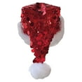 thumbnail image 7 of Santa hats Sequin Hat With Ear Festive Holiday Party Novelty Cap For Winter Outdoor Activities small santa hats, 7 of 7