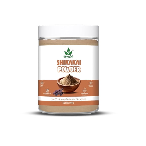 Havintha Shikakai Powder for Hair Care, Natural Herbal Hair Cleanser, Suitable for Men & Women, All Hair Types, 250 g