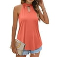 thumbnail image 2 of BLVB Tank Top for Women Summer Neck Tops Keyhole Sleeveless Shirts Loose Fit Casual Tank Shirts Womens Tunic Blouses, 2 of 5