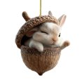thumbnail image 1 of Adornos de animales del bosque en forma de bellota 2D, decoración para fiestas y árboles de Navidad., 1 of 7