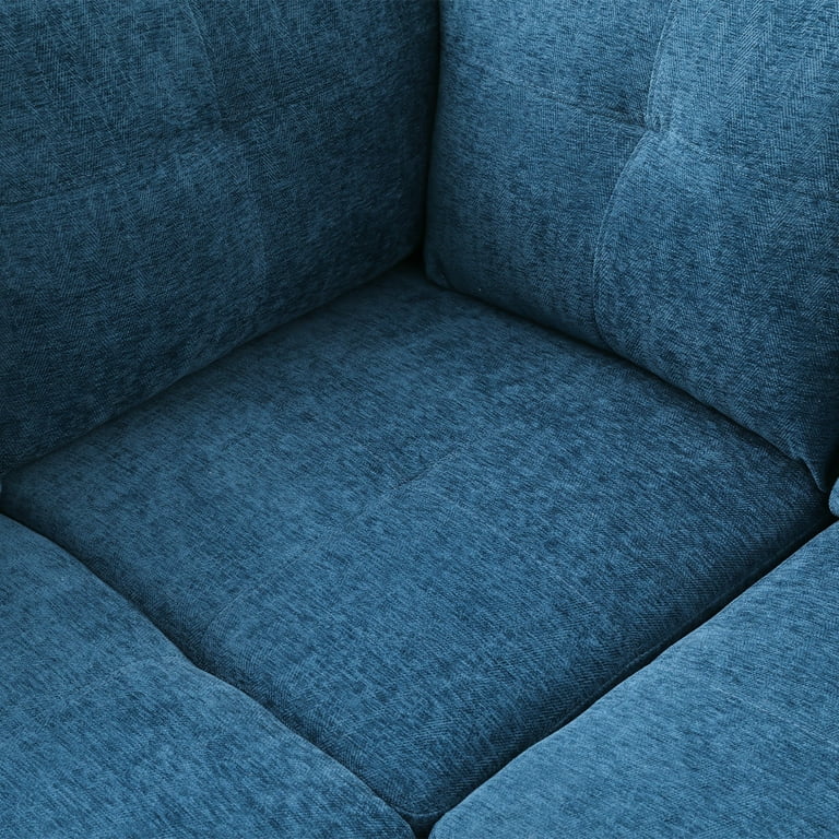 Hommoo Flannel 4-Seat Couch Sofa Set, L Shaped Couch Living Room